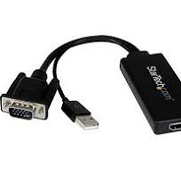 StarTech.com VGA to HDMI Adapter with USB Audio & Power - Portable VGA to  HDMI Converter - 1080p - Adapter cable - VGA2HDU