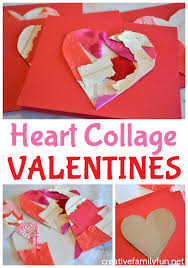 One last painted valentine's card for toddlers. Heart Collage Valentines Cards Creative Family Fun