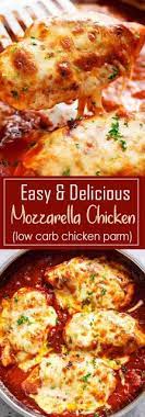 Delicious Mozzarela Chicken Recipe Low Carb Chicken Parm Resep Resep Ayam Resep Makanan Makanan Sehat