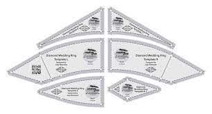 Creative Grids Diamond Wedding Ring 6pcs Wedding Ring Quilt Diamond Wedding Rings Quilting Rulers