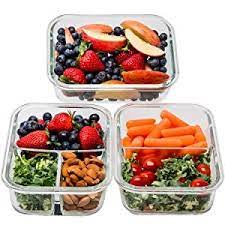Meal Prep Containers Glass 1 2 3 Compartment Bento Box Tupperware Set Divided Sectioned Lunch Box Healthy Lunch Meal Prep Meal Prep Containers Food