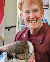 We can honestly say she's never been wrong!⁠ ⁠ Yesterday, Brevard's new  White Squirrel Ambassador, Pisgah Piper, predicted an early spring and an  Eagles victory at this year's Super Bowl. ⁠ ⁠