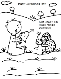 Baby Jesus And His Sheep Making Valentine S Coloring Page Valentines Day Coloring Page Valentines Day Coloring Valentine Coloring Pages