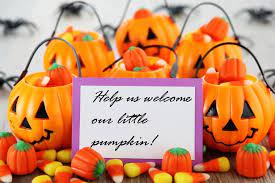 Halloween Baby Shower Ideas Invitations Food Decor And More Baby Shower Pumpkin Halloween Baby Shower October Baby Showers