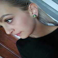 Black Acrylic Single Flare w/ O-Ring Ear Plugs, Crystal Flesh Tunnel  Stretchers from Dhgate Nose Rings & Studs