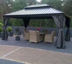 Sojag Aluminium Pavillon Gazebo Messina 12x16 Inkl Moskitonetz 363x483 Cm Csc583d0c8 Text Align Left Text In Terrassen Gartenlaube Pavillon Garten Terrasse