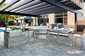 With all the comforts of the indoors, an outdoor patio bar set lets you continue the party without running inside to stock up on ice, condiments, and tasty beverages. Techo Bloc On Twitter Bring The Bar To Your Backyard Outdoor Kegerator Stone Bar And A Couple Of Stools An You Have Yourself The Outdoor Bbq Party Of The Summer Https T Co Bzfyfktas3