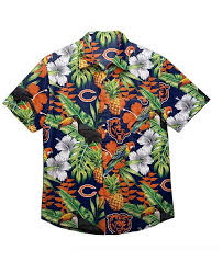 Mens Chicago Bears Floral Camp Shirt