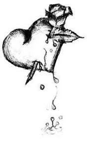 Black And White Broken Heart Drawing Rose Piercing A Heart Drawings Broken Heart Drawings Broken Heart Tattoo