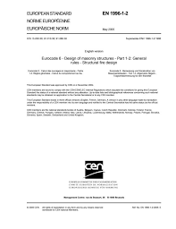 Svensk anm denna parantes är av misstag med i den engelska versionen och utgår i den svenska översättningen. En 1996 1 2 2005 Eurocode 6 Design Of Masonry Structures Part 1 2 General Rules Structural