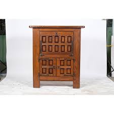Similar to the missions of southern arizona, the design opens out from the interior spaces to courtyards that provide additional living. Mediterranean Spanish Mission Style Oak Bar Cabinet Vintique
