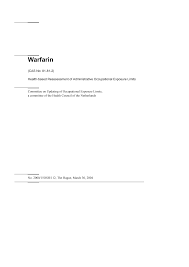 Antikoagulantien pass pdf / praktische probleme der. Https Www Healthcouncil Nl Binaries Healthcouncil Documents Advisory Reports 2004 03 30 Warfarin Advisory Report Health Based Reassessment Of Administrative Occupational Exposure Limits Warfarin Pdf