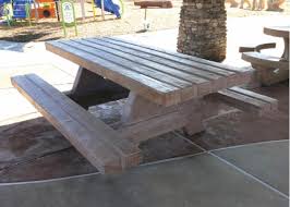 Product title oakland living curved leg square indoor/outdoor faux wood and steel patio dining table average rating: Outdoor Creations Picnic Tables Rectangle Tables