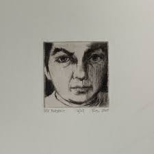RUTH LEAF, SELF PORTRAIT, EMBOSED SCREENPRINT, LIMITED EDITION ETCHING  12/25 SIGNED