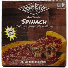Get gino's east golden crispy thin crust pizza (17 oz) delivered to you within two hours via instacart. Ginos East Pizza Authentic Deep Dish Spinach Garlic Casey S Foods