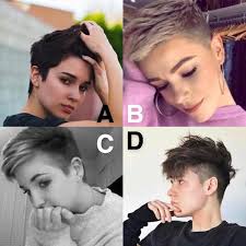 The ideal hair length for a round face is a short hairstyle because a short hairstyle makes an impression that your face and neck are long. Which Haircut Looks The Most Androgynous I Ve Had The D Haircut Before But I M Wondering If One Of The Others Would Be More Neutral Nonbinary
