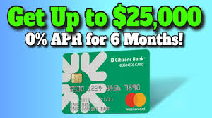 2% monthly on revolving line of credit. 25 000 Business Credit Card With Citizens Bank 0 Apr Soft Pull Easy To Apply Financejunks