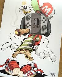 Just Sketching Switch Stance Cheo Sketch Nintendoswitch Nintendo Nintendope Nintendo Graffiti Cartoons Graffiti Characters Graffiti Drawing