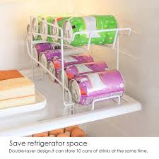 The can storage holder works for both the beverages and food with the soda cans being 12 each weighing 12 oz. Double Layer Can Rack Holder Not Sold In Stores