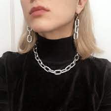 Punk Chain Necklace By Tinygun On Etsy Grunge Jewelry Chains Jewelry Cute Jewelry