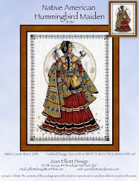 Make your favourite place in the world feel extra homey with this home sweet home cross stitch hanging up. Native American Hummingbird Maiden Joan Elliott Cross Stitch Pattern Stitchery X Press