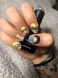 Myheroacademia Anime Superhero Deku Handpaintednailart Nailart Nails Naildesign Art Design Allmight Smash Cartoonnai Anime Nails Makeup Nails Art Kawaii Nails So, they coat the nails with acrylic nail designs show off your feminine power to the world. anime nails