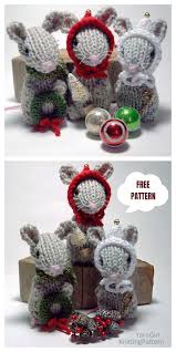 Instructions for how to close the holes made by short row shaping are included in downloadable patterns do not apply toward the free shipping threshold. 6 Knit Christmas Mouse Ornament Free Knitting Patterns Knitting Pattern
