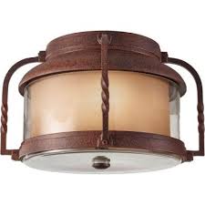 Feiss Menlo Park 1 Light Outdoor Cinnamon Flush Mount Ol9213cn The Home Depot Outdoor Ceiling Lights Ceiling Lights Feiss Lighting Outdoor