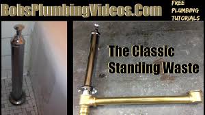 Typically rectangular or oval in design, all bathtubs have a central drain located at the base of the tub, which can be plugged for regulating water flow. Tub Drain Replacement Standing Waste Tutorial Tub Drain Tutorial Plumbing Repair