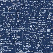 Colorful Fabrics Digitally Printed By Spoonflower Physics Equations On Navy Large Physics Math Wallpaper Equations
