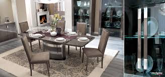 Pedestal base dining table includes 18 inch extension that goes from 79 to 97 inches. High Gloss Silver Birch Dining Set 8pcs W China Made In Italy Esf Platinum Slim Efs Platinum Slim Dining Set 8