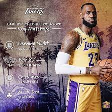 Swipe Full Lakers Schedule Has Been Released What Will Be Their Record This Season Lakersnation Lakers Basketball Beckham Jr Lebron James
