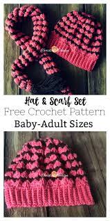 Dakota Hat Scarf Set Free Crochet Pattern Crochet Hats Free Pattern Crochet Hats Crochet Hat Pattern