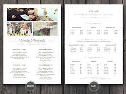 The template given here is a good template for wedding hall price list. Wedding Photographer Pricing Guide Psd Template V3 On Behance