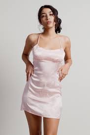 Soft Touch Pink Cross Back Satin Bodycon Dress 52 Tobi Us