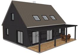 Plan De Maison Sanson Ici Dans Une Forme Plutot Classique La Pergola Le Bardage Vertical La Couleur Des Murs Et La Couvertur Maison Bois Maison Plan Maison