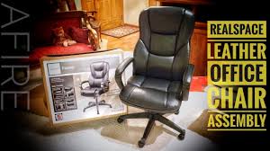 Like new realspace office chair, grey. Realspace Leather Office Chair Review Assembly Youtube