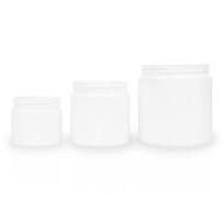 Single Wall White Plastic Jars