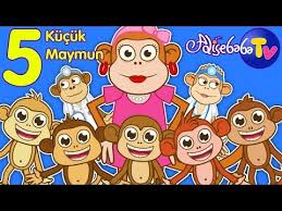 Bes Kucuk Maymun Five Little Monkeys Turkce Bebek Sarkilari Cocuk Sarkilari Adisebaba Youtube