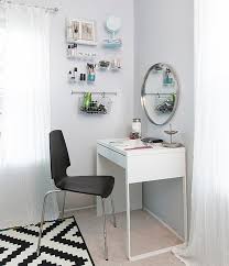 The ikea makeup vanity table is an essential piece of furniture that adorns the bedroom. Ikea Micke Desks As Vanity Minimalist Desk