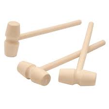 To build on this, i typically think of a hammer as a metal headed object and a mallet as wood or likewise i think of hammers as being used as described below, for nails, shaping metal sheet, etc. Aofa 5pcs Mini Wooden Unpainted Hammer Mallet Pounding Gavel Kids Educational Toy Walmart Canada