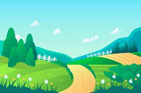 Download Hand Drawn Spring Landscape For Free Landscape Background Landscape Clipart Background Clipart