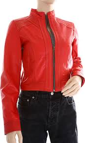 Ladies Bright Red Biker Jacket Hand Made Leather Jacket Coat Leather Jacket Designer Leather Jackets Leather Jacket Style