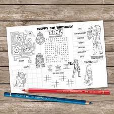 Leapfrog shapes and colours activity book. Printable Birthday Placemat Kids Activity Table Mat Birthday Etsy Placemats Kids Kids Activity Table Coloring Placemats