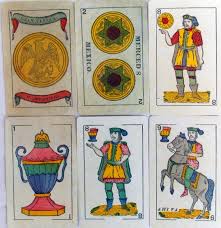 Playing cards, set of cards that are numbered or illustrated (or both) and are used for playing games, for education, for divination, and for conjuring. La Campana Spanish Playing Cards Tarot Bulgaria Ltd