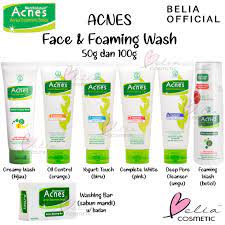 Belia Acnes Creamy Wash Foaming Washing Bar 50g 80g 100g Sabun Cuci Muka Anti Jerawat Badan Shopee Indonesia