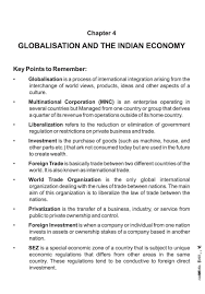 Globalisation And The Indian Economy Class 10 Notes Pdf Download Economics Notes Economy Science Notes