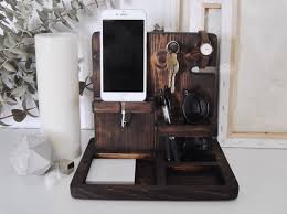 Buy products such as mission chair side table with charging station in walnut or caramel at walmart and save. Bedside Dock Stand Holder Charging Station Valet Phone Keys Wallet Glasses Coins Stora Diy Charging Stations Diy Charging Station Ideas Nightstand Organization
