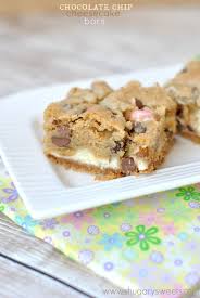Chocolate Chip Cheesecake Bars Shugary Sweets Chocolate Chip Cheesecake Bars Chocolate Chip Cheesecake Cheesecake Bar Recipes