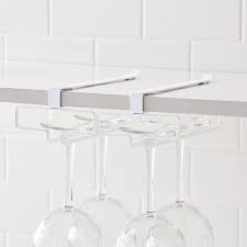 Product title kato wine 2 bottle holder & 4 glass rack, wine glass. Under Shelf Wine Glass Rack Kitchen Storage Solutions